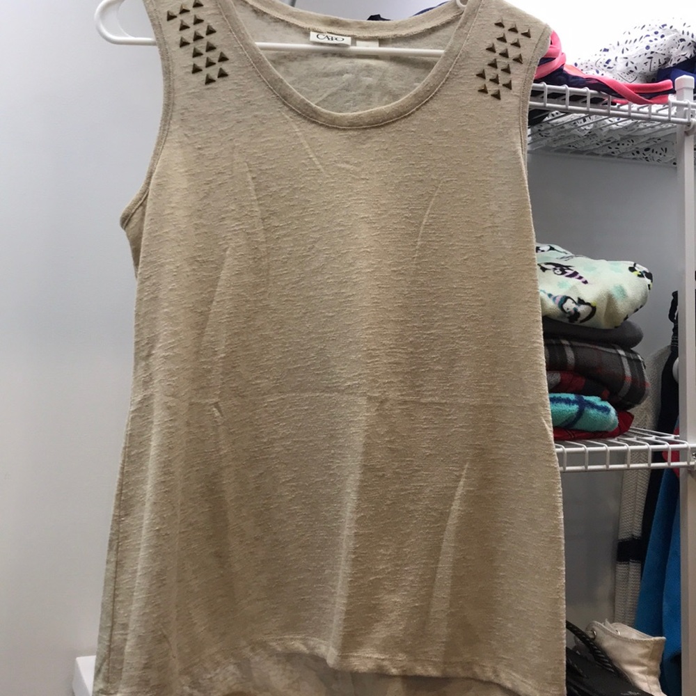 Tan shirt
